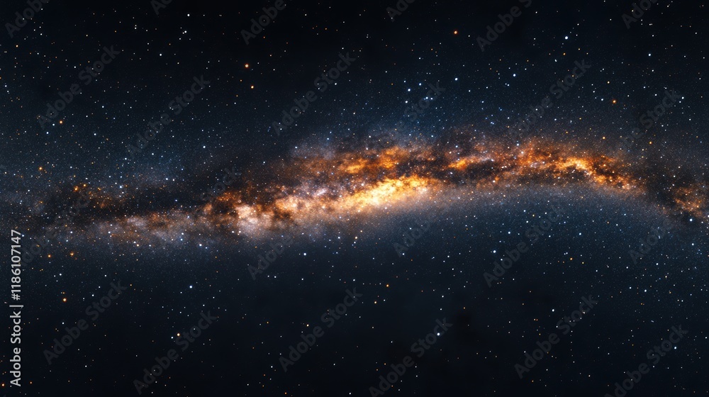 Milky Way Galaxy with Scattered Stars and Dust Milky Way Galaxy with Scattered Stars and Dust