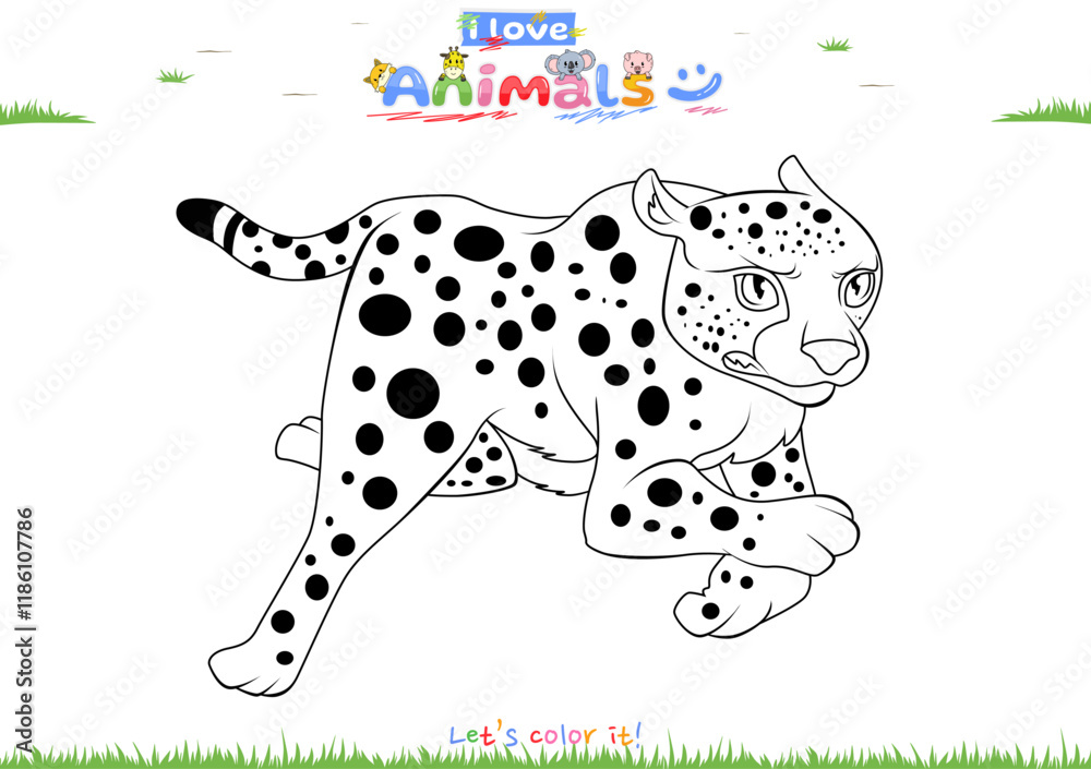 Lets color it Cheetahs 1 Lets color it Cheetahs 1