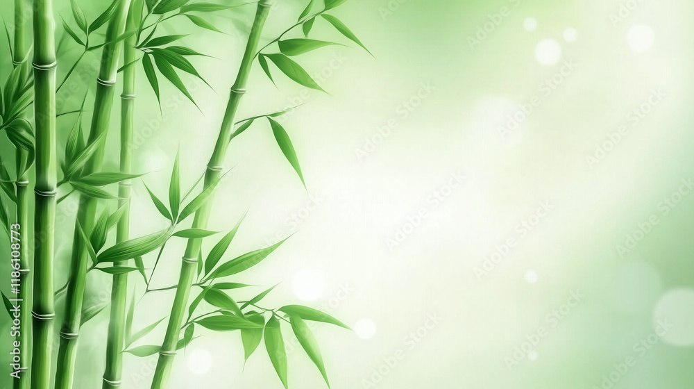 Tranquility in Nature Vibrant Bamboo Stalks with Soft Light Tranquility in Nature Vibrant Bamboo Stalks with Soft Light