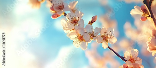 Apricot tree blossoms set a...