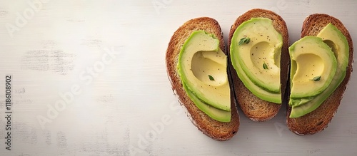Toasts with avocado on rye ...