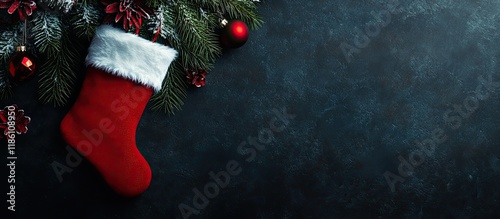 Dark Christmas backdrop fea...