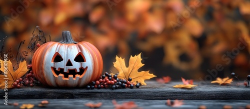 Orange and white pumpkins a...