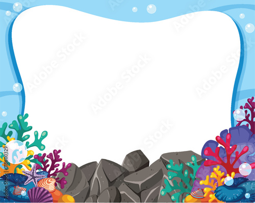 Underwater Coral Reef Scene Illustration photo