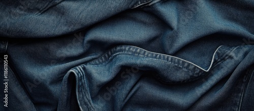 Jeans fabric featuring seam...