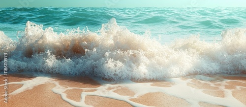 Waves from the ocean flowin...