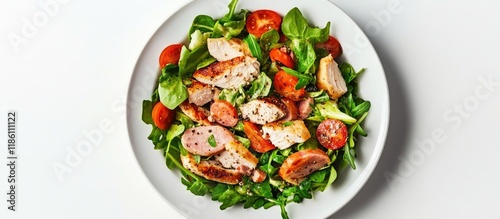 Top view homemade chicken h...