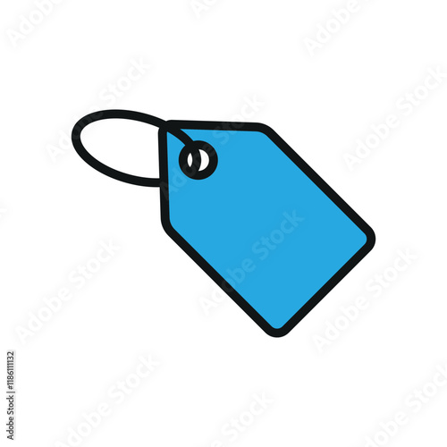Label icon featuring a clean and modern style, ideal for adding a professional touch to branding, tagging, or cataloging-themed projects