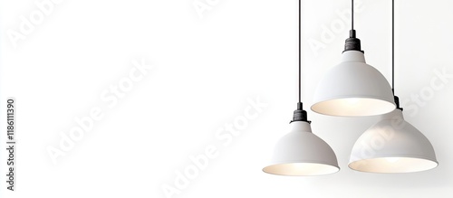 Hanging lamps isolated agai...