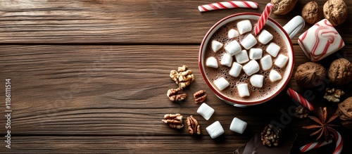 A cup of hot beverage toppe...