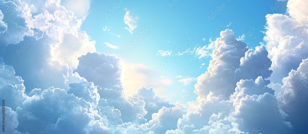 Clouds in the sky that is blue. with copy space image. Place for adding text or design Clouds in the sky that is blue. with copy space image. Place for adding text or design