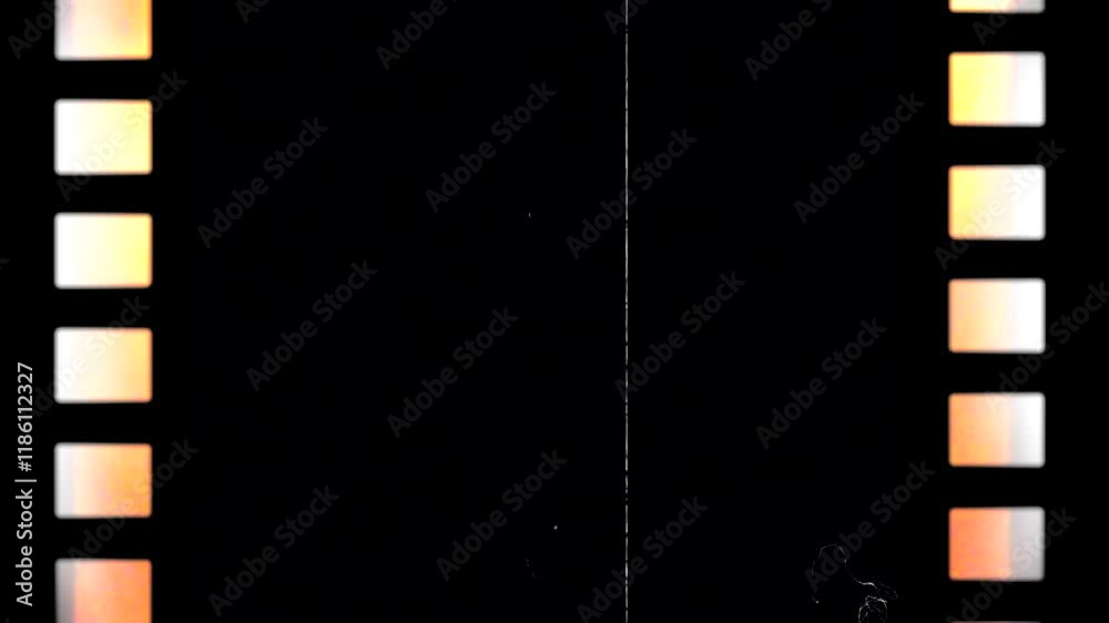 Running Black Film Strip Loop Background With Scratches Running Black Film Strip Loop Background With Scratches