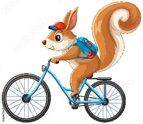 Squirrel Riding a Bicycle Adventure