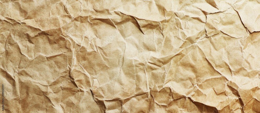 Brown recycled paper with a crumpled texture background Cream colored vintage page or grunge vignette parchment resembling an old blank newspaper Pattern of empty rough cardboard with a creased grun Brown recycled paper with a crumpled texture background Cream colored vintage page or grunge vignette parchment resembling an old blank newspaper Pattern of empty rough cardboard with a creased grun