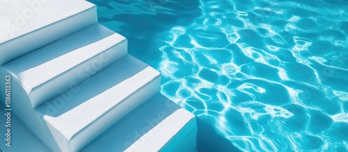 Steps leading into the pool...