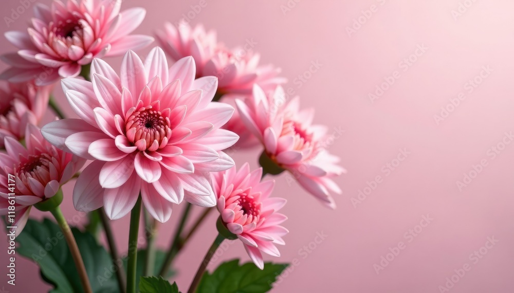Chrysanthemum bouquet with delicate petals and soft pink hue, spring, flowers, soft pink Chrysanthemum bouquet with delicate petals and soft pink hue, spring, flowers, soft pink
