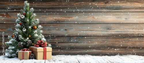 Christmas wooden backdrop f...