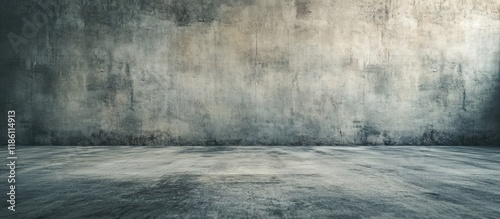 Obraz na płótnie Vignette texture of a grime coated polished concrete wall background in a retro vintage style building Close up of smooth scratched grungy concrete flooring background An empty room designed in ret w salonie