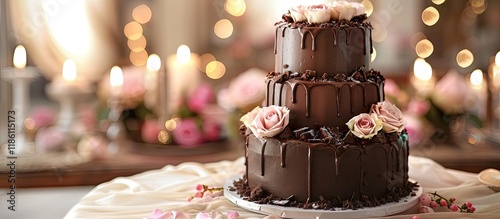 Chocolate wedding cake feat...