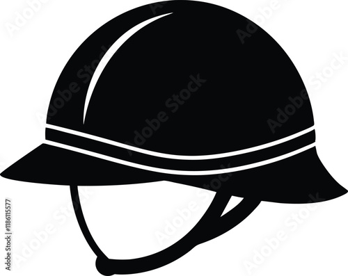 military helmet silhouette vector, helmet symbol icon vector