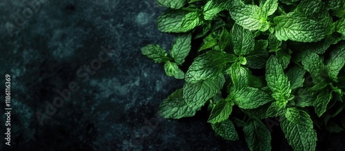 Fresh mint leaves Italian h...
