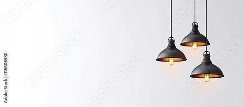 Hanging lamps isolated agai...