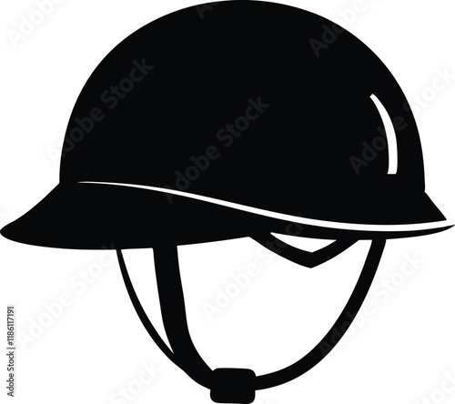 military helmet silhouette vector, helmet symbol icon vector