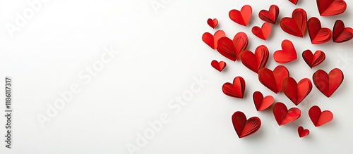 Valentine s Day Red paper h...