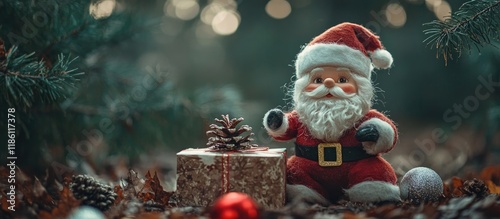 vintage Santa doll in the w...