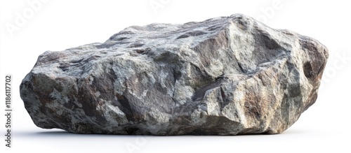 Large rock isolated on whit...