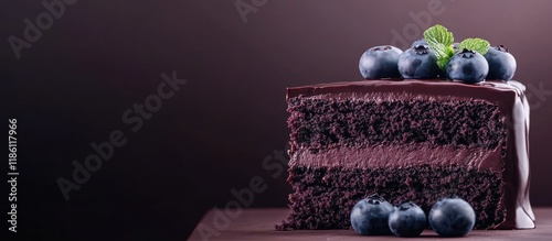 Blueberry chocolate cake. w...