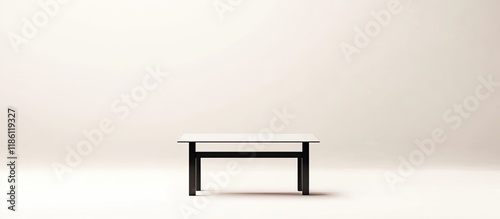 A solitary table on a simpl...