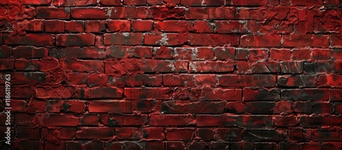 Grunge red brick wall backd...