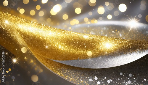 ゴールドやシルバーのキラキラした背景素材