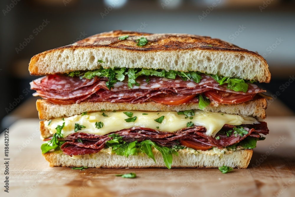 Fresh vegetarian sandwich with avocado tomato and lettuce Fresh vegetarian sandwich with avocado tomato and lettuce