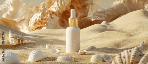 A sandy setting showcases a...