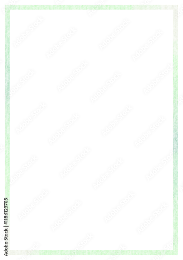 Obraz premium White background with watercolor style frame (matcha)