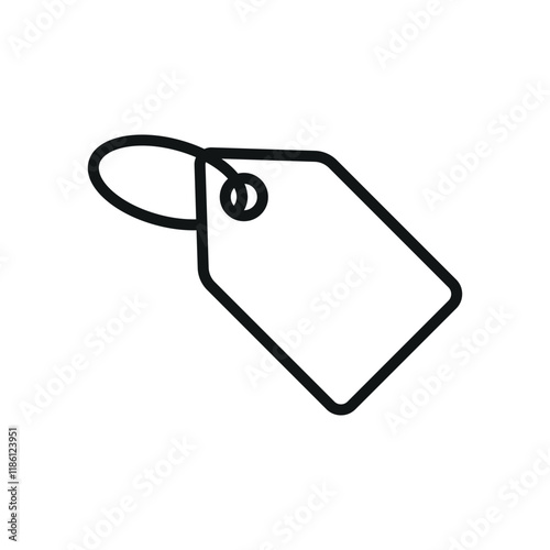 Label icon featuring a clean and modern style, ideal for adding a professional touch to branding, tagging, or cataloging-themed projects