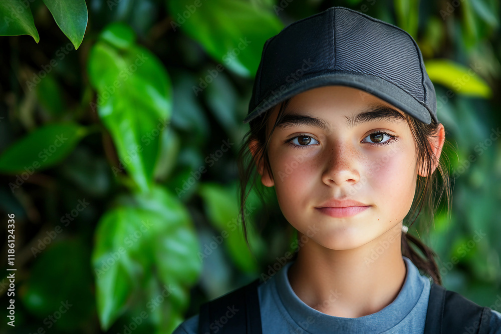 AI generated picture of a young person interacting at national park or zoo AI generated picture of a young person interacting at national park or zoo