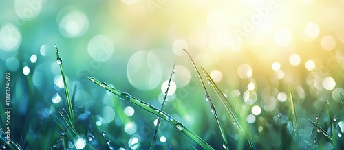 Dewdrops in a blurred bokeh...