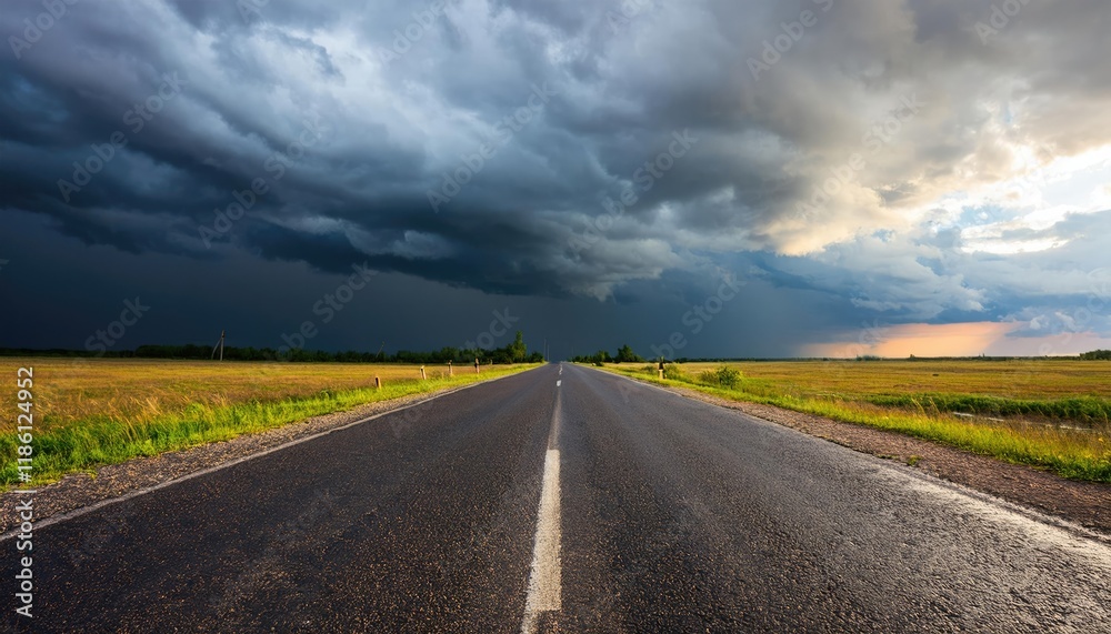 Fototapeta premium the road leading to storm