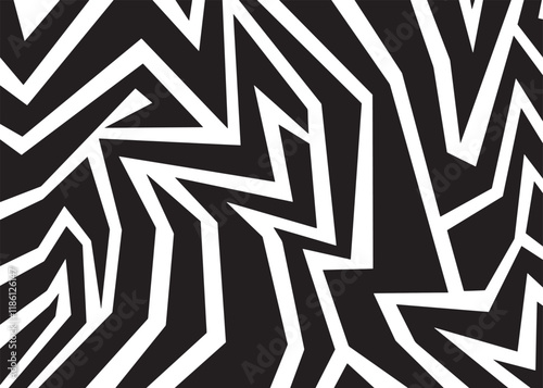 Black and white Abstract geometric pattern line. For web and digital media.