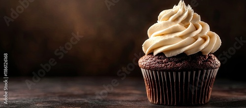 Chocolate cupcake topped wi...