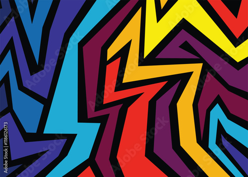 Colorful Abstract geometric pattern line. For web and digital media.
