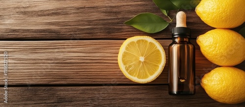 Bottle of lemon essential o...