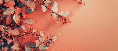A mockup design with autumn...