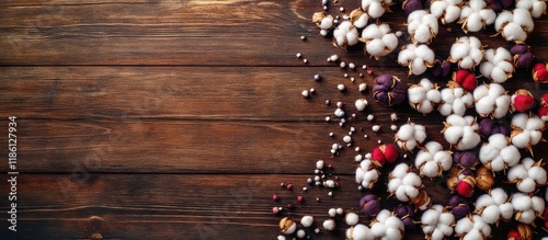 Multicolored cotton bolls s...