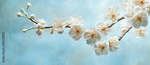 Flowering apricot branches ...