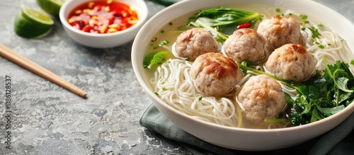 Bakso an Indonesian dish co...