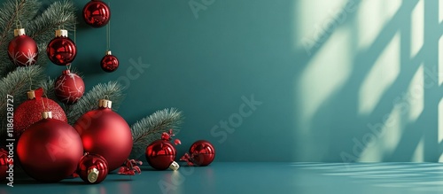 Christmas decor on an abstr...